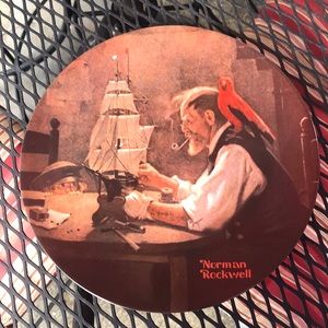 NORMAN ROCKWELL Decorative Plate The Ship Builder